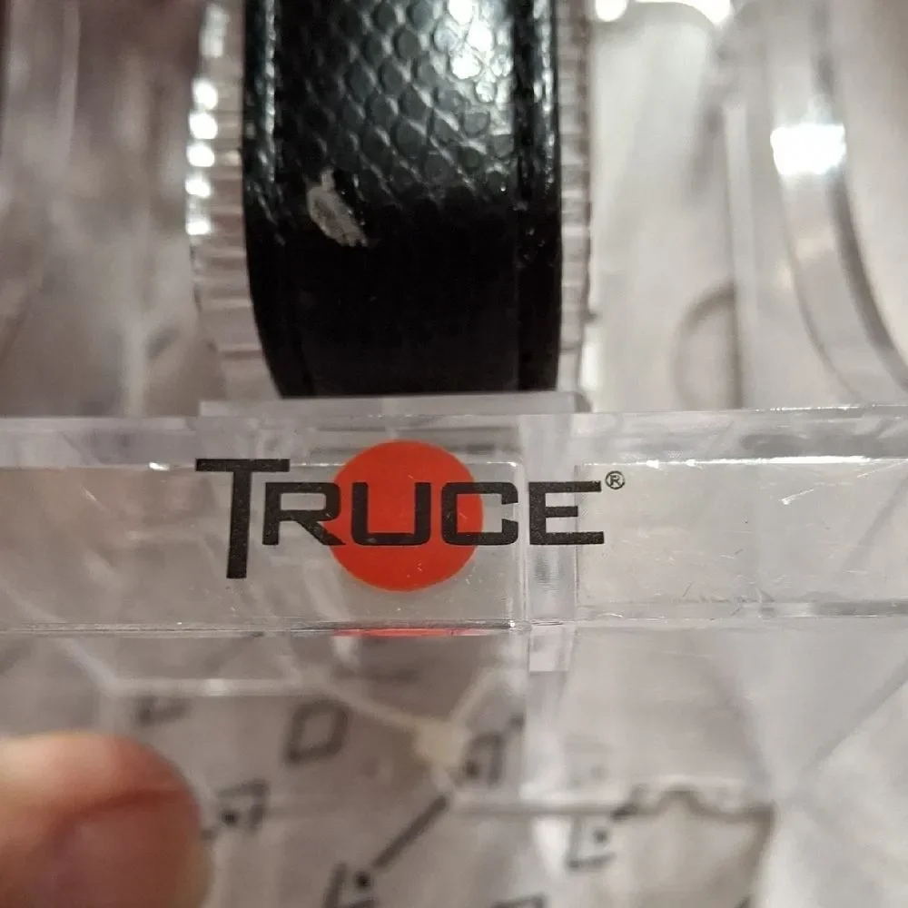 Truce Classic Silver and Black Quartz Watch